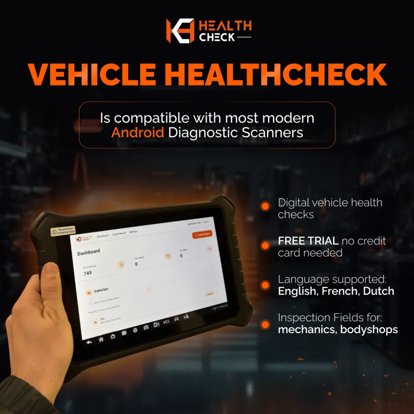 Vehicle inspection app interface